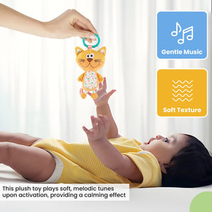 Nuluv Kitty Musical Soft Toy for Babies, Plush Dinosaur with Soothing Melodies - NU - I - 0027