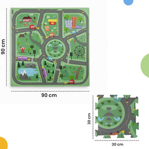 Nuluv Mini Drive Soft Foam Play Mat | The Mom Store India - Baby Playmat