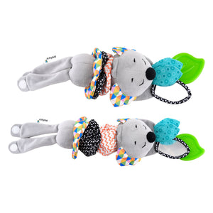 Nuluv Musical Koala Baby Toy, Soft Plush Sensory Toy with Music, Teether & Crinkle Ears, Calming Bedtime Companion, Soothing Sound & Vibration, For Babies Aged 3+ Months - Hanging Toy