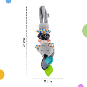 Nuluv Musical Koala Baby Toy, Soft Plush Sensory Toy with Music, Teether & Crinkle Ears, Calming Bedtime Companion, Soothing Sound & Vibration, For Babies Aged 3+ Months - Hanging Toy