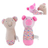 Nuluv Pig & Bear Sensory Plush Toys with Rattle & Squeaker - Soft Toy