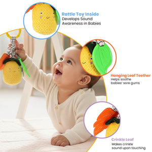 Nuluv - Rattle - Nuluv Pineapple Rattle Soft Toys - NU - I - 0038