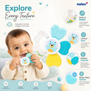 Nuluv Silicone Bloom Shape water filled Food-Grade Teether for baby - Pacifiers, Teethers & Rattles