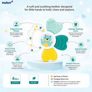 Nuluv Silicone Bloom Shape water filled Food-Grade Teether for baby - Pacifiers, Teethers & Rattles