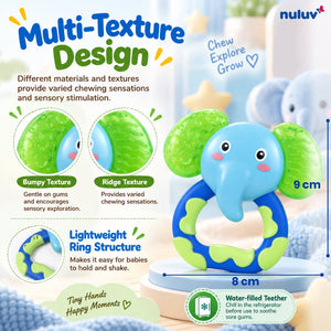 Nuluv Silicone Eleptant Shape water filled Food-Grade Teether for baby - Pacifiers, Teethers & Rattles