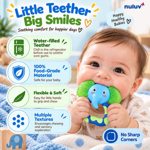 Nuluv Silicone Eleptant Shape water filled Food-Grade Teether for baby - Pacifiers, Teethers & Rattles