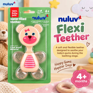 Nuluv Silicone Flexi Bear Shape water filled Food-Grade Teether for baby - Pacifiers, Teethers & Rattles