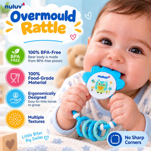 Nuluv Silicone Overmould Shape water filled Food-Grade Rattle for baby - Pacifiers, Teethers & Rattles