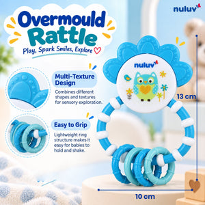 Nuluv Silicone Overmould Shape water filled Food-Grade Rattle for baby - Pacifiers, Teethers & Rattles