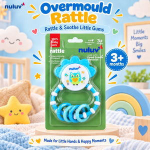 Nuluv Silicone Overmould Shape water filled Food-Grade Rattle for baby - Pacifiers, Teethers & Rattles