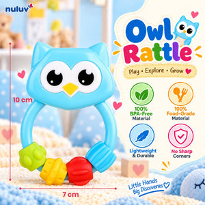 Nuluv Silicone Owl Shape water filled Food-Grade Rattle for baby - Pacifiers, Teethers & Rattles