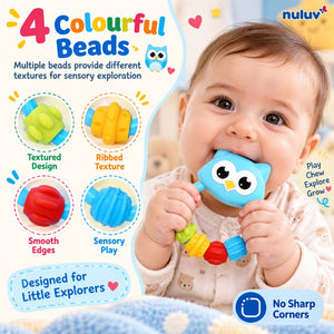 Nuluv Silicone Owl Shape water filled Food-Grade Rattle for baby - Pacifiers, Teethers & Rattles
