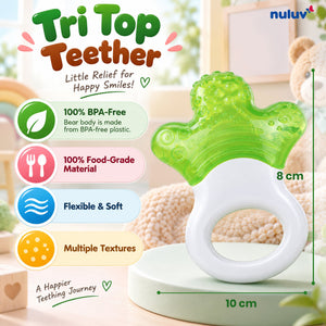 Nuluv Silicone Tri Top Shape water filled Food-Grade Teether for baby - Pacifiers, Teethers & Rattles