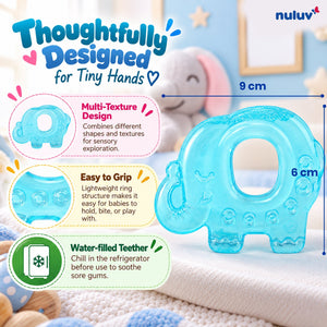 Nuluv Silicone water filled Food-Grade Teether for baby - Eleptant Shape Pacifiers, Teethers & Rattles