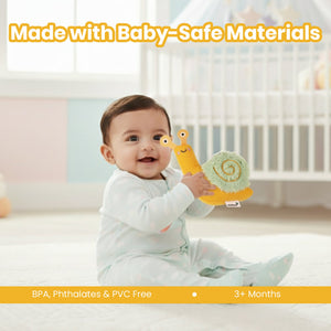 Nuluv - Rattle - Nuluv Snail Rattle Buddy Soft Toys - NU - I - 0033