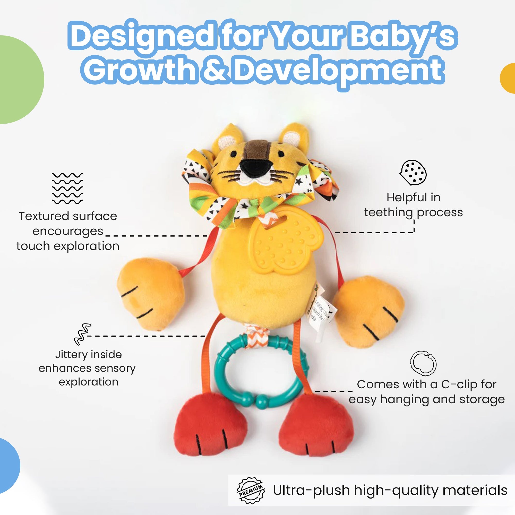 Nuluv Soft Hanging Toys Jittery Lino (no rattle inside) - NU - I - 0025