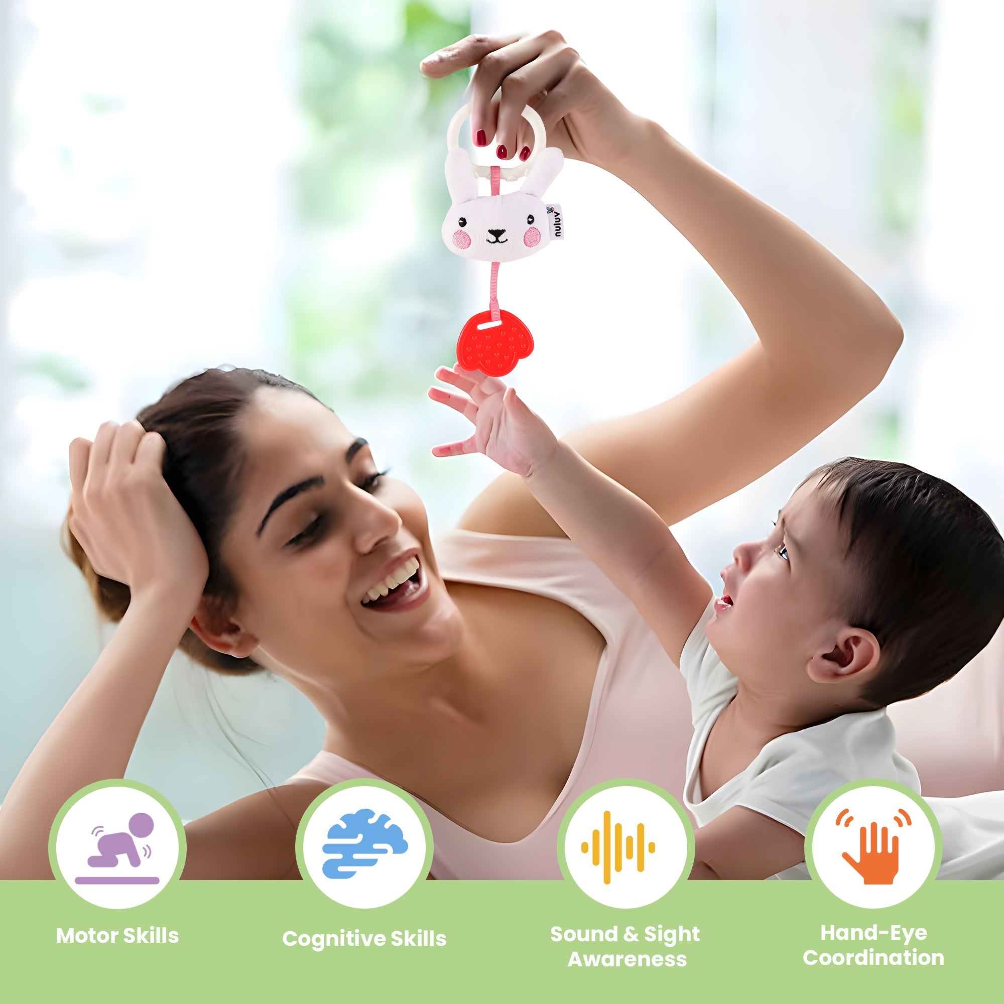 Nuluv Soft Toys Bunny Silicone Teether - NU - I - 0023
