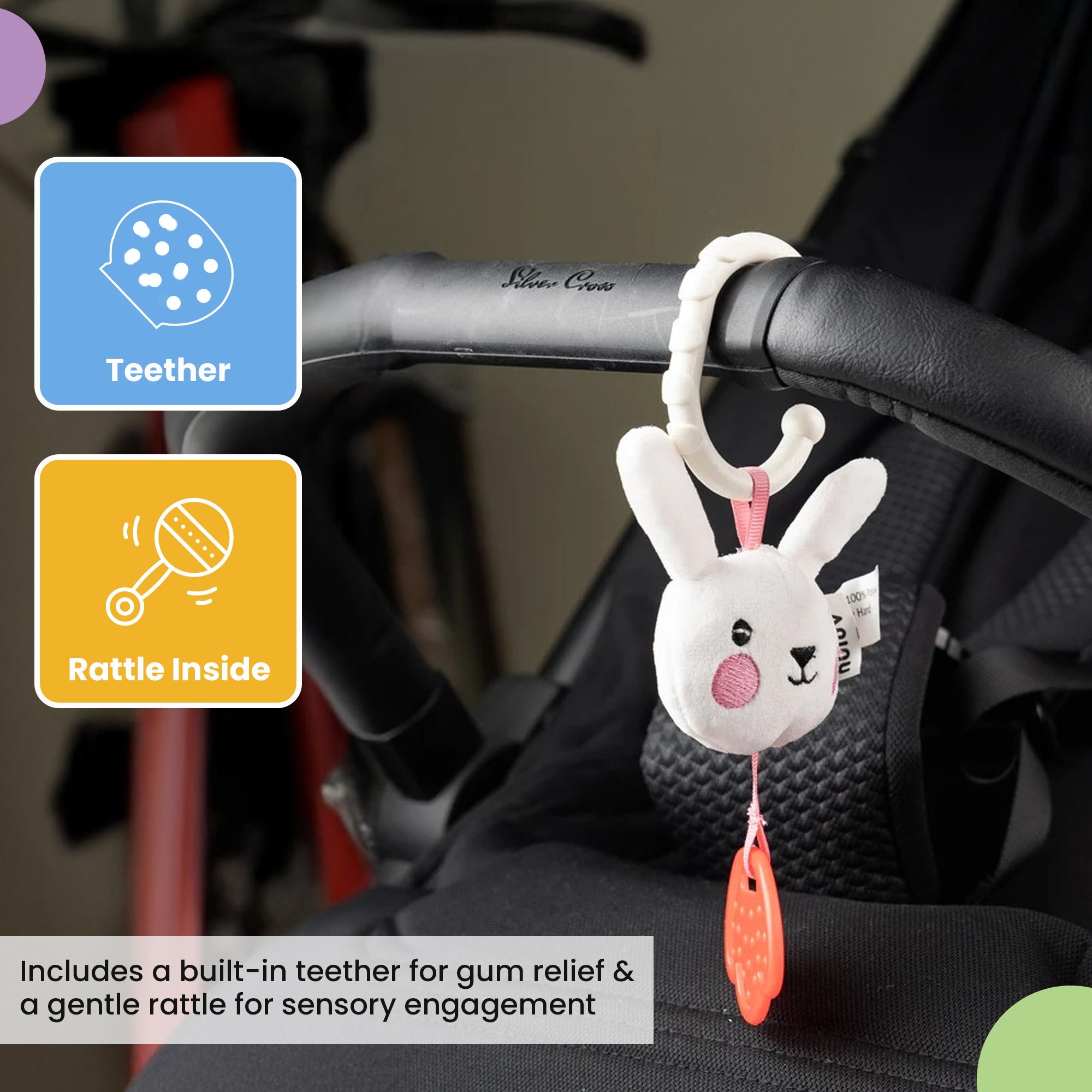Nuluv Soft Toys Bunny Silicone Teether - NU - I - 0023