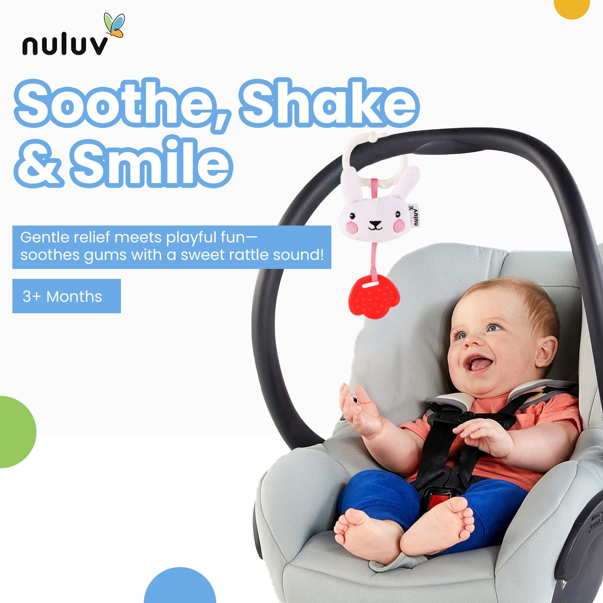 Nuluv Soft Toys Bunny Silicone Teether - NU - I - 0023