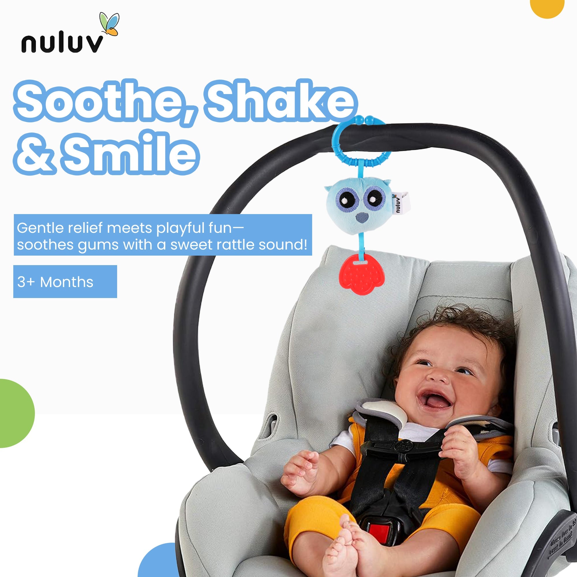 Nuluv Soft Toys Owl Teether - NU - I - 0022