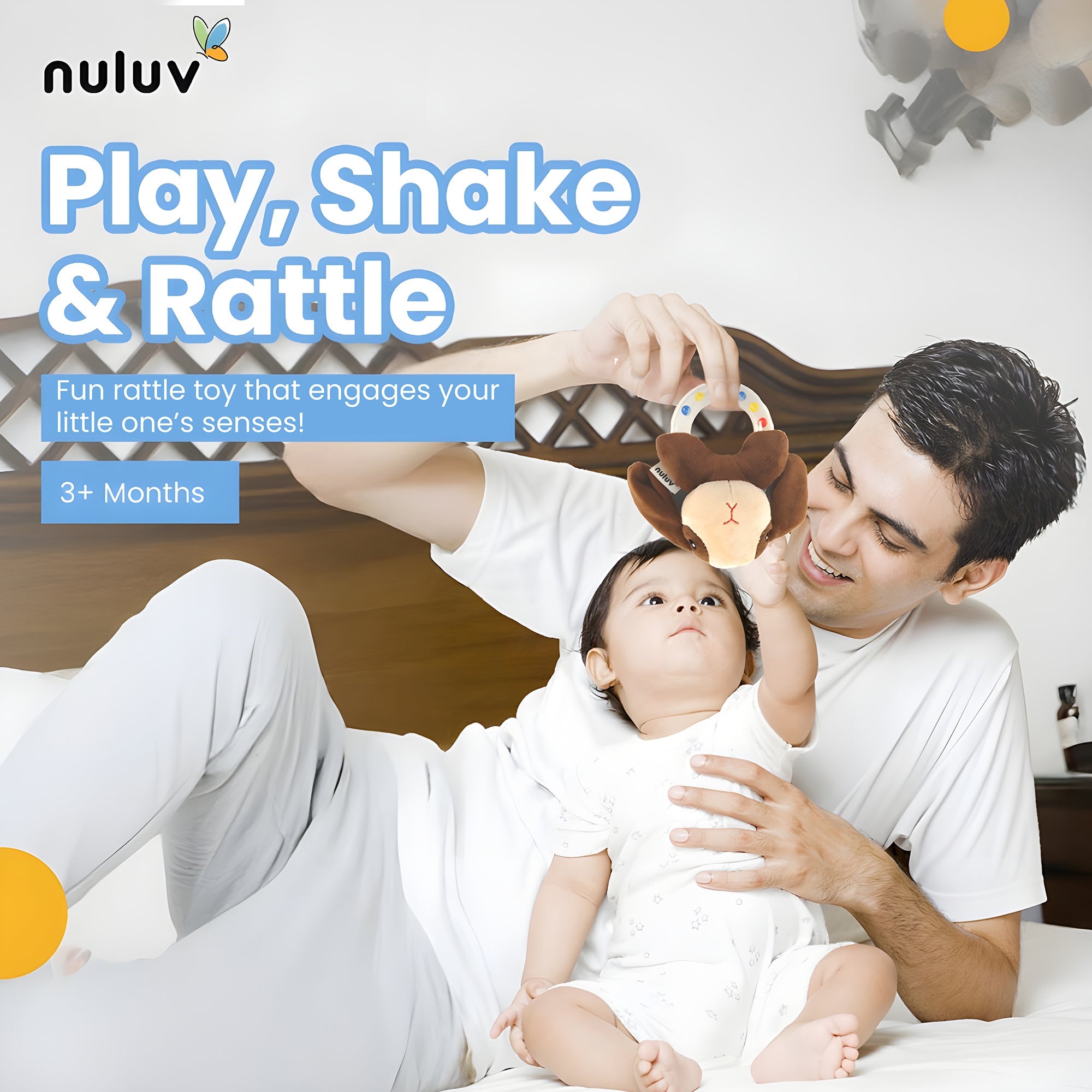 Nuluv Soft Toys Puppy Ring Rattle - NU - I - 0018