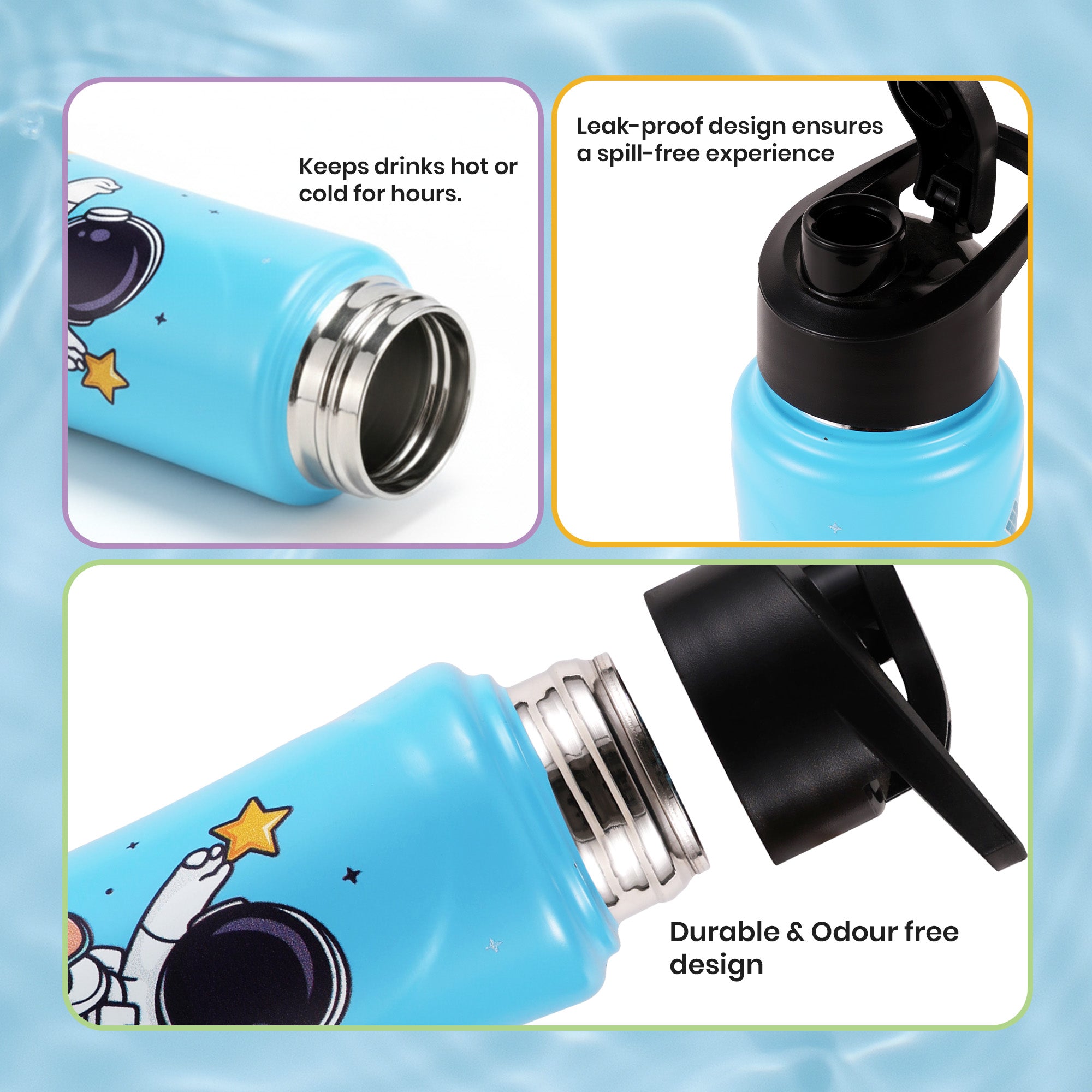 Nuluv - Sippers - Nuluv Steel Sport Sipper Space - NUL - SSSB - 005