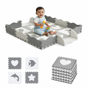 Nuluv Tiny Tails Soft Foam Mat With Fence | The Mom Store - Baby Playmat