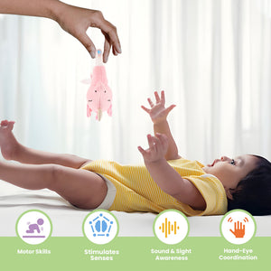 Nuluv Unicorn Ring Rattle Toy, Soft Toy with Rattle Sound, Ring Rattle for Babies - NU - I - 0017