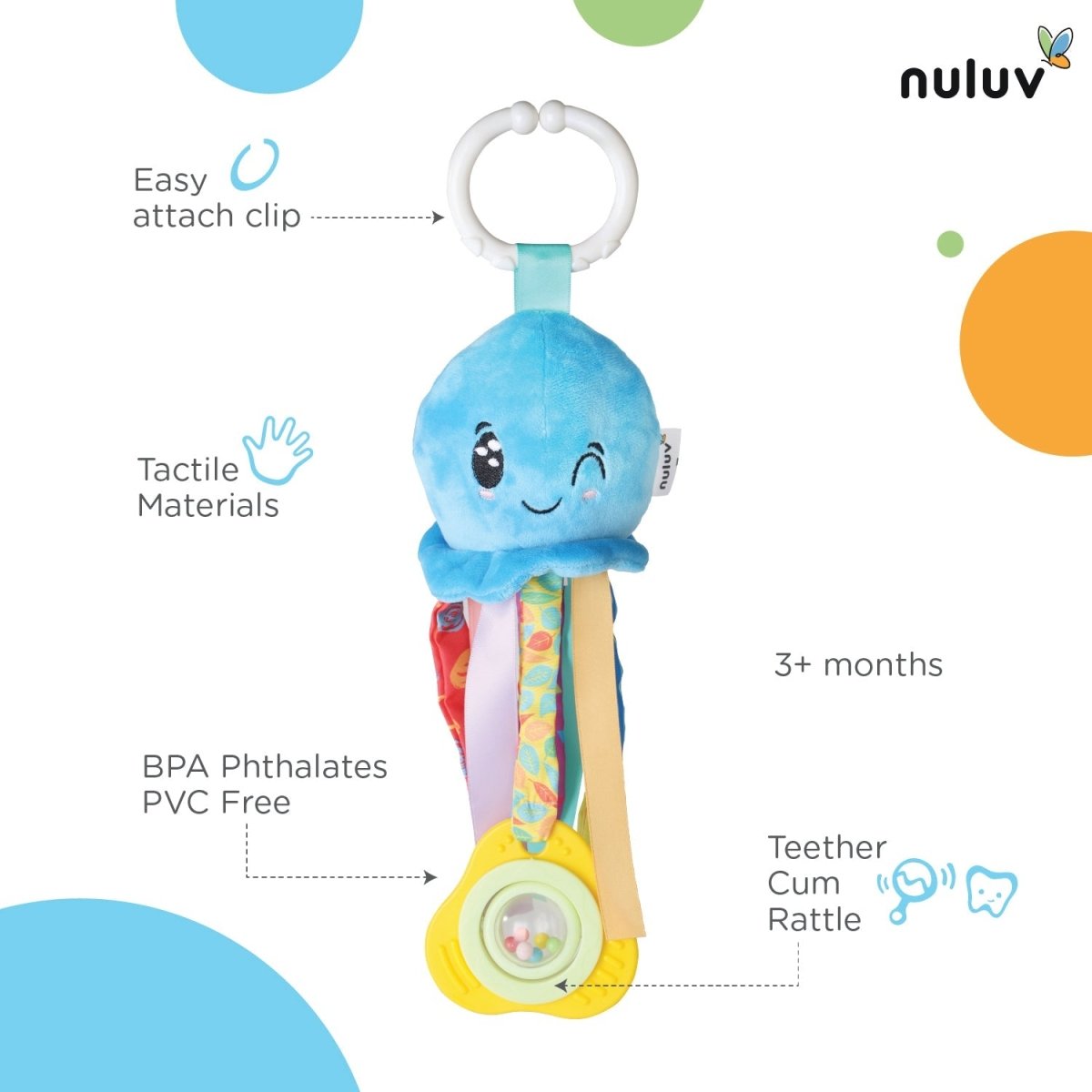 Nuluv Waves Octopus- Hanging toy - NU-I-0001