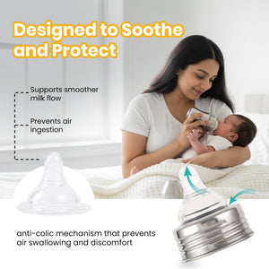 Nuluv Wide Neck Feeding Nipple | The Mom Store India - M Feeding