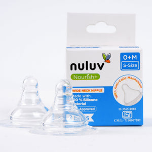 Nuluv Wide Neck Feeding Nipple | The Mom Store India - S Feeding