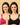 Two models wearing black and Fuschia coloured Non-padded nursing and feeding bra from the Mom Store.