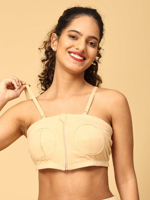 Nursing Pumping Bra Beige - Hand Free - MPMBR - BGE - S - M