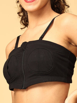 Nursing Pumping Bra Black-Hand Free - MPMBR-BLK-SKN