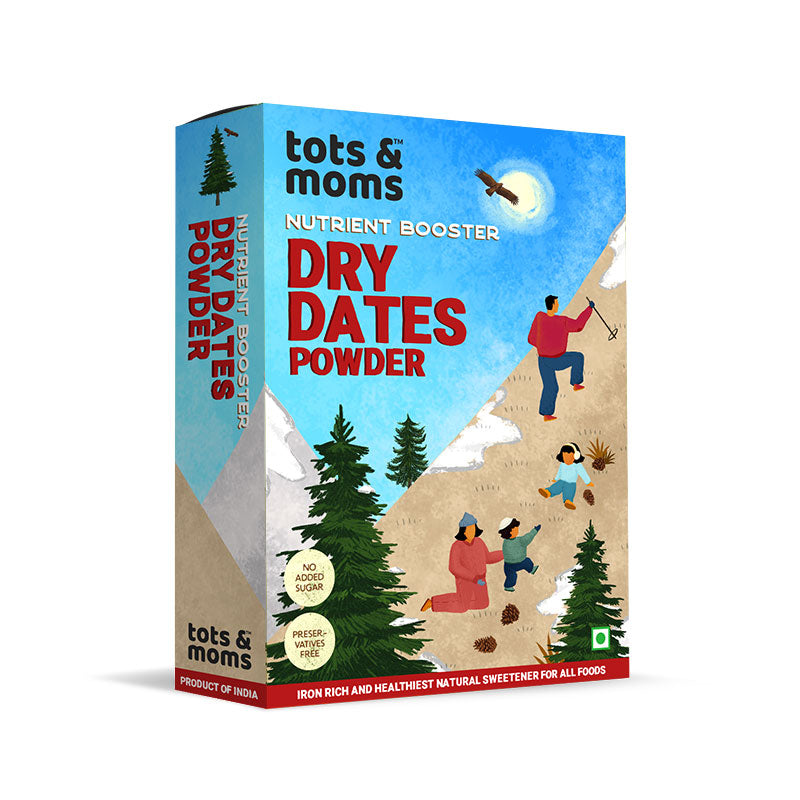Tots & Moms 100% Iron Rich Dry Dates/Kharik/Karjura Powder for babies