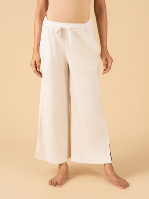 Oat Milk Maternity and Nursing Pajama Set - Off White Maternity Nightwear Set