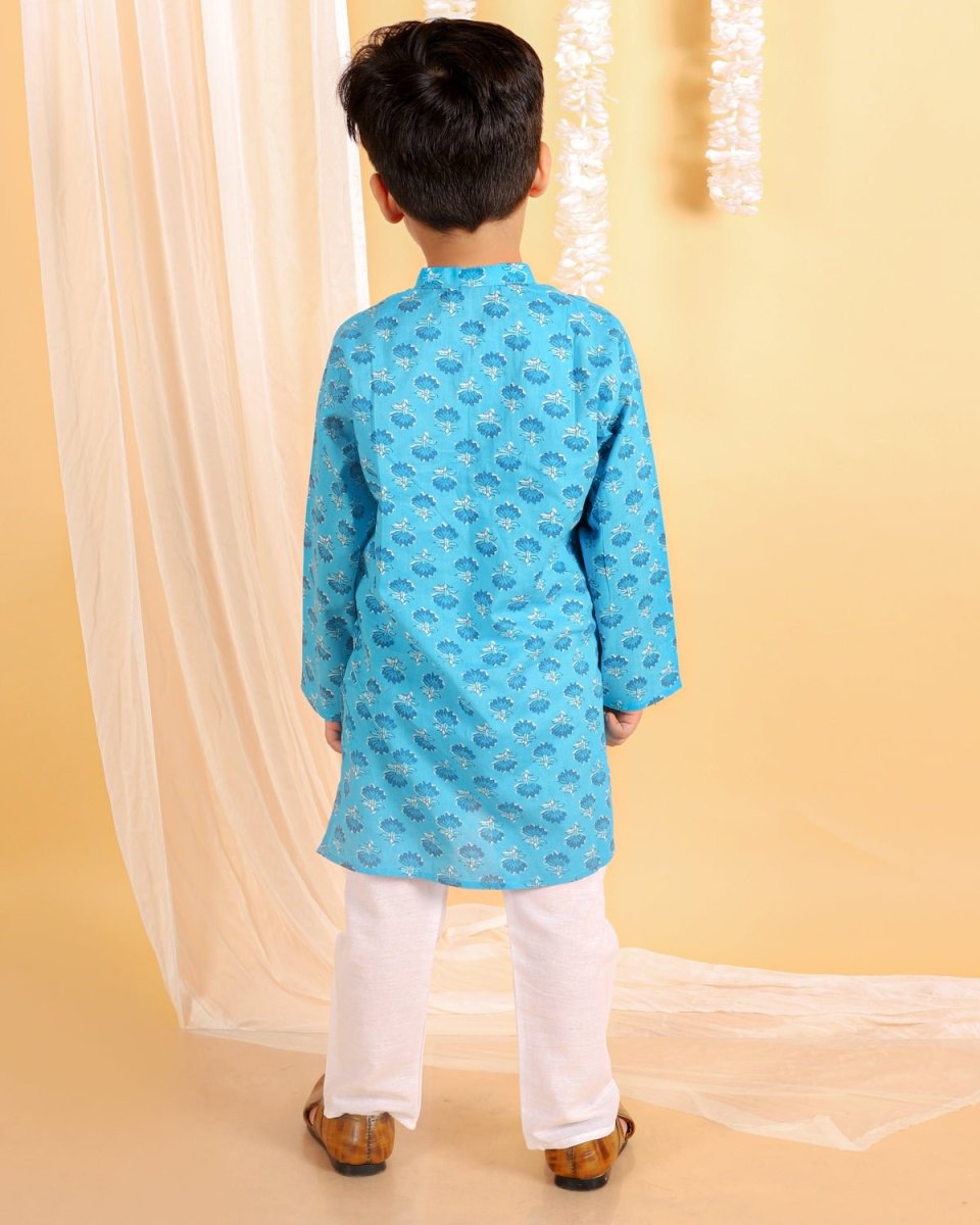 Ocean Blue Boys Kurta Pajama Set - KES-SC-OBB-0-6
