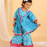 Ocean Blue Girls Anarkali Kurta Sharara Set - KES-SC-TBG-0-6
