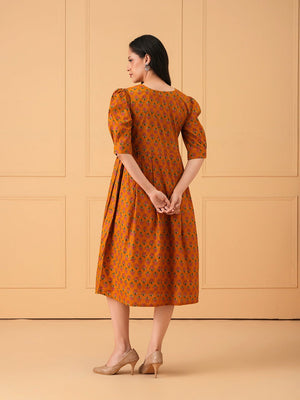 Ochre Orbit Maternity And Nursing Dress - S Maternity Casual Dress