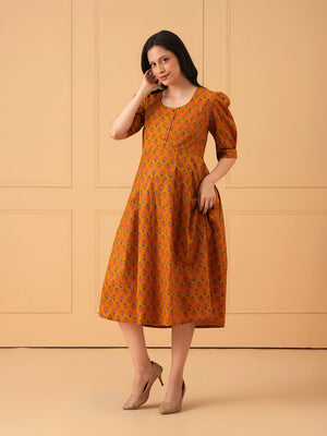 Ochre Orbit Maternity And Nursing Dress - S Maternity Casual Dress