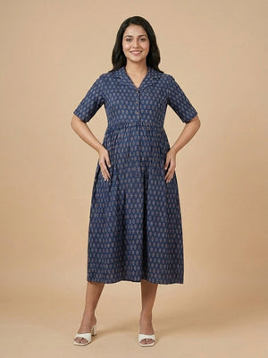 Off - Duty Navy Maternity And Nursing Dress - S Maternity Casual Dress