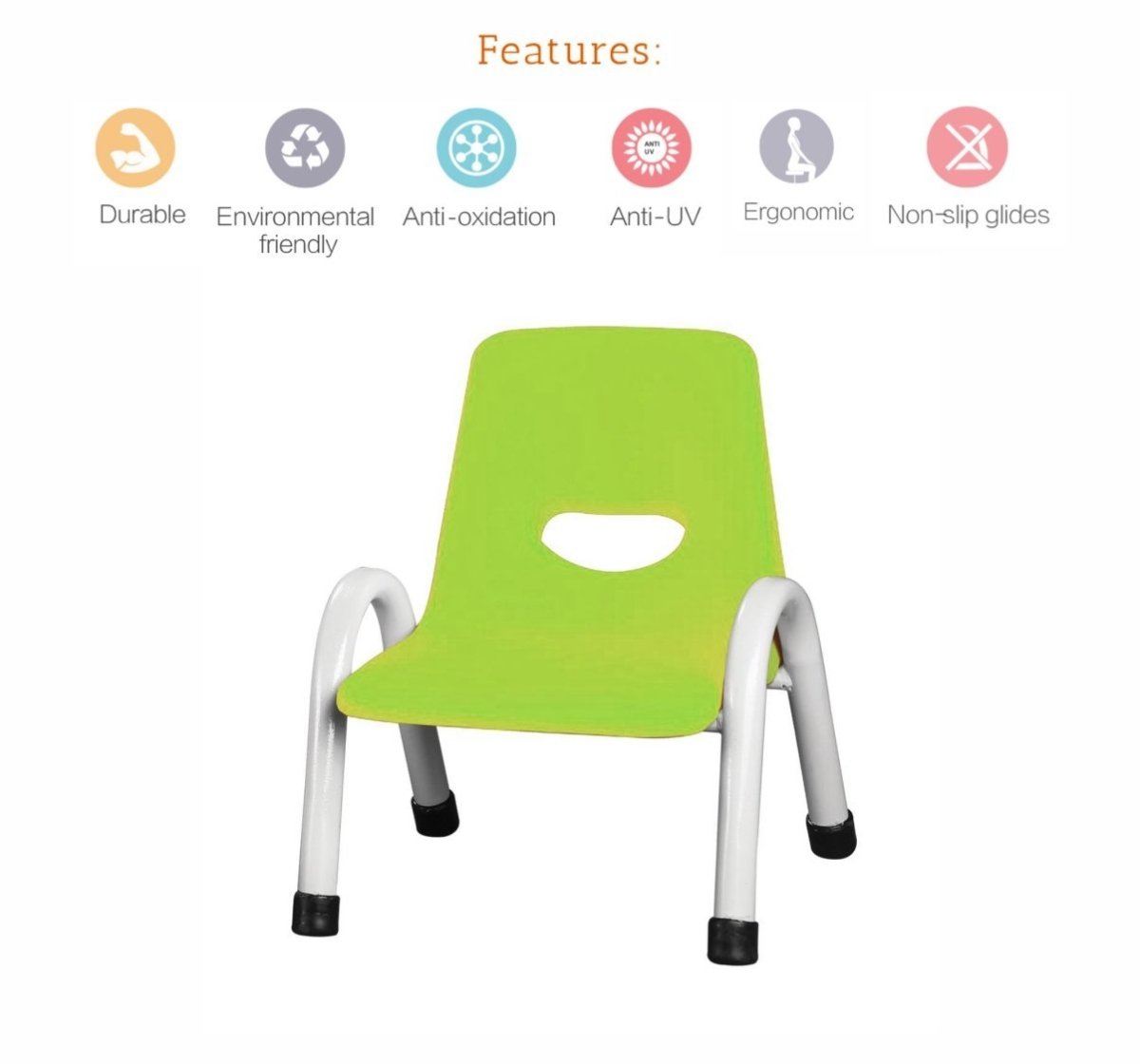 OK Play Cute Chair - Parrot Green & Ivory white - 9420B