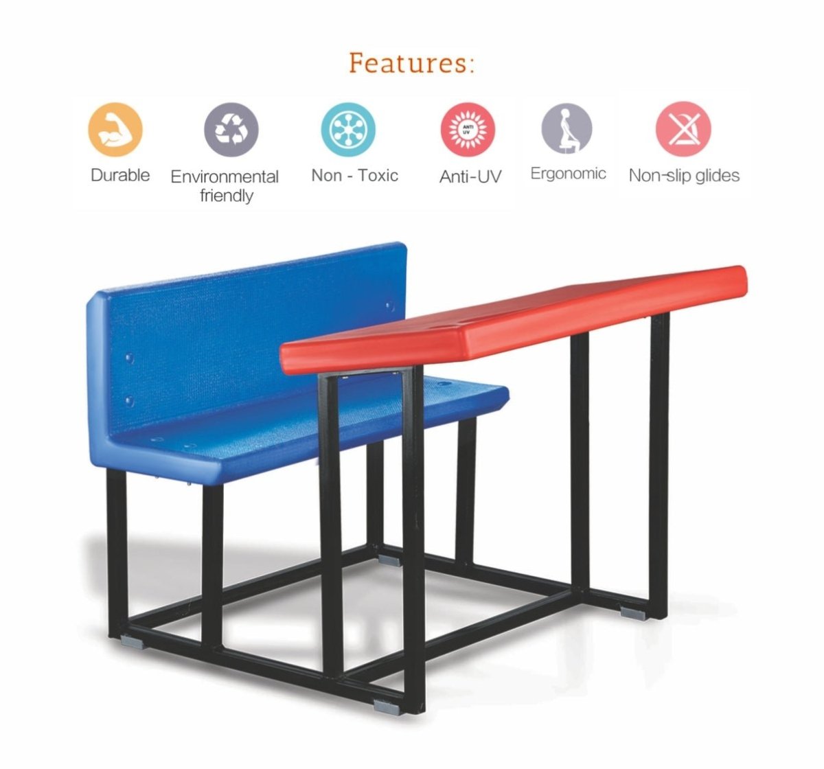Ok Play Double Team Desk - Blue & Red - FTFF000632