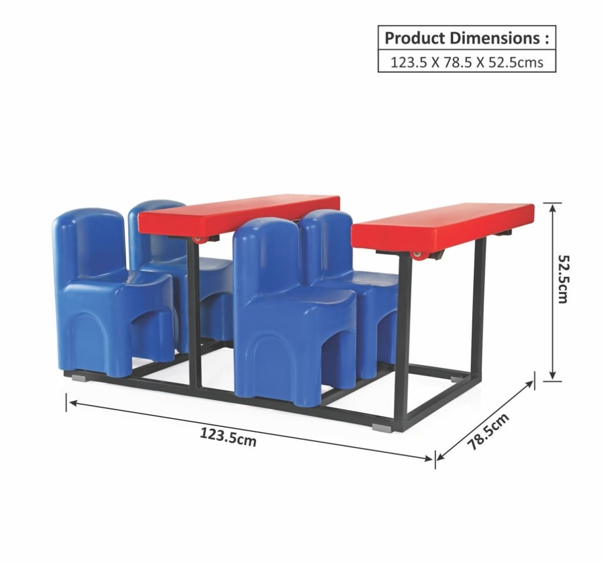 Ok Play Fabulous Four, Chair and Table - Red & Blue - FTFF000021