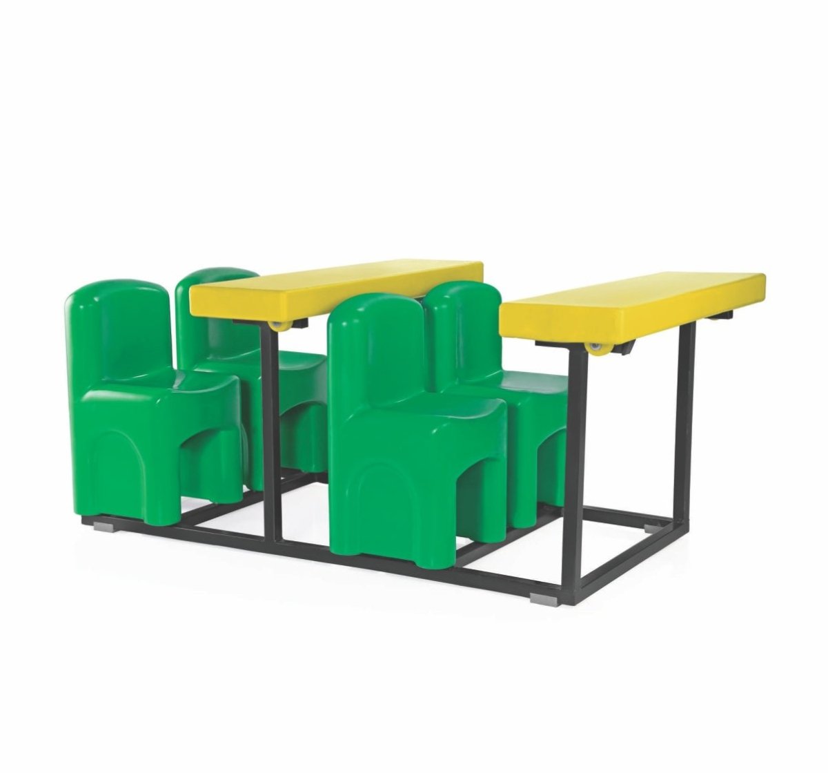 Ok Play Fabulous Four, Chair and Table - Yellow & Green - FTFF000633