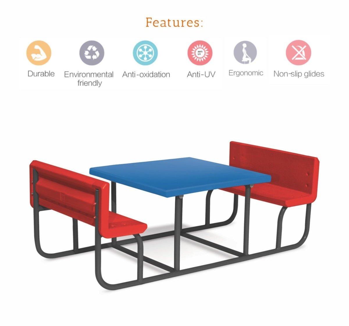 Ok Play Two Good Study Table - Blue & Red - FTFF000641