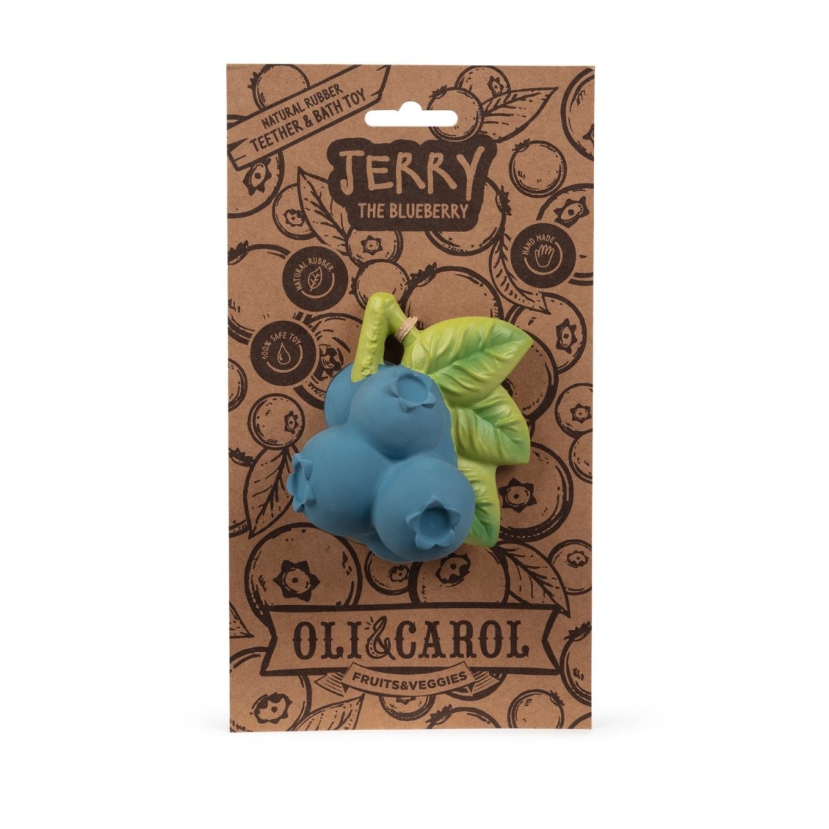Oli & Carol Jerry The Blueberry Natural Rubber Teether - L_BLUEBERRY