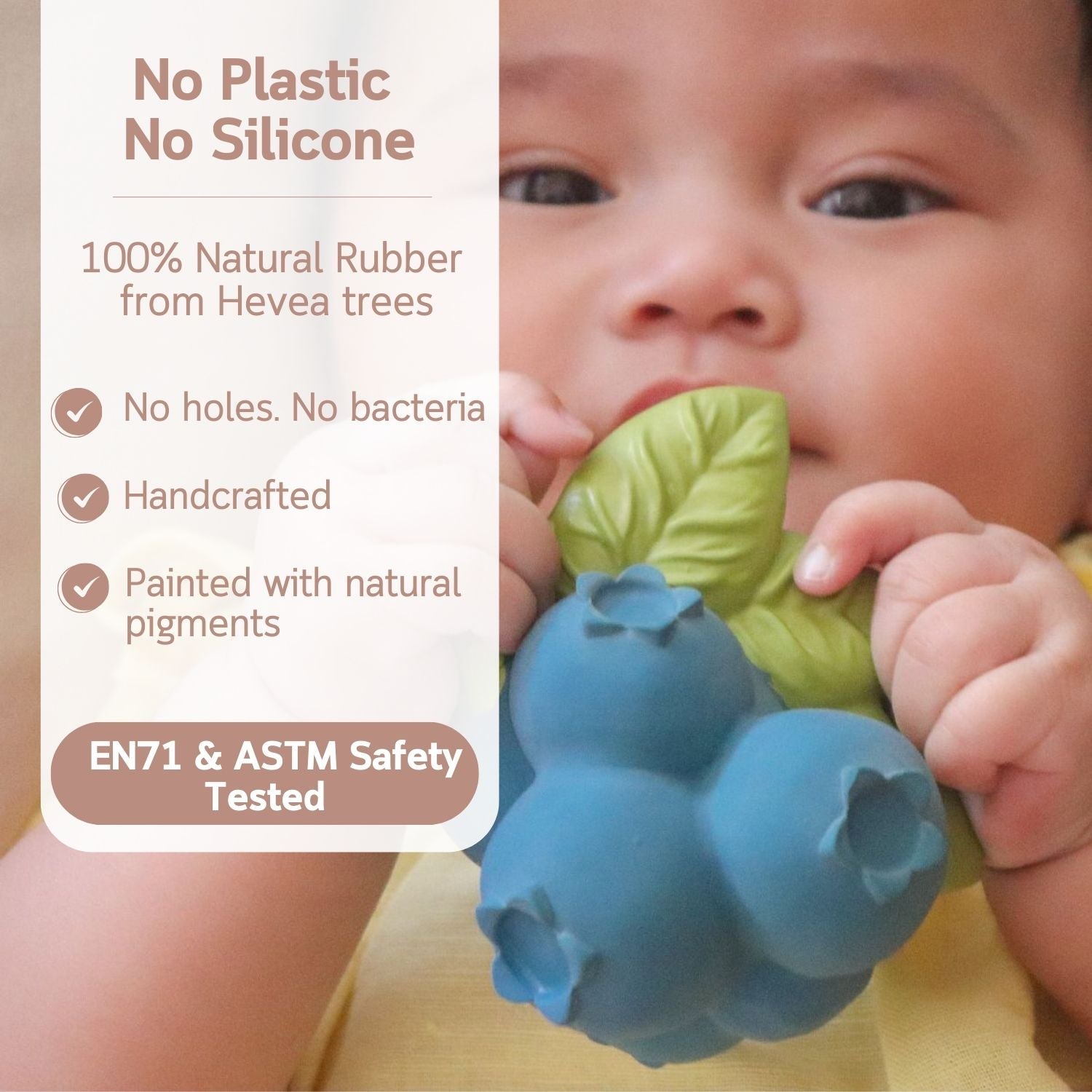 Oli & Carol Jerry The Blueberry Natural Rubber Teether - L_BLUEBERRY