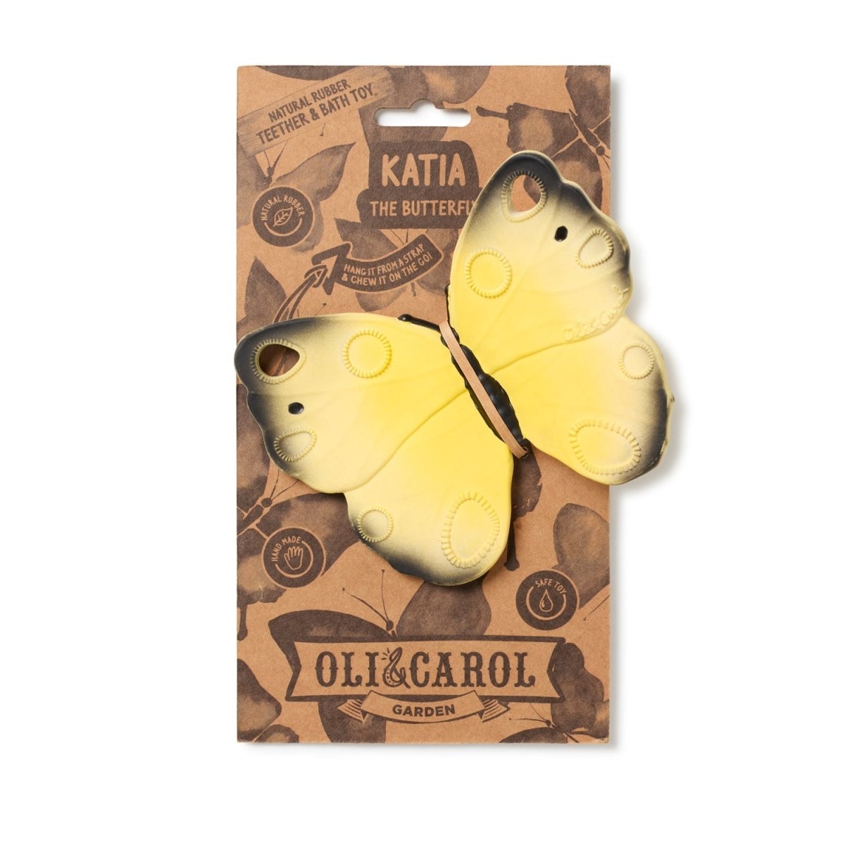 Oli & Carol Katia The Butterfly Natural Rubber Teether - L_BUTTERFLY_VANILLA