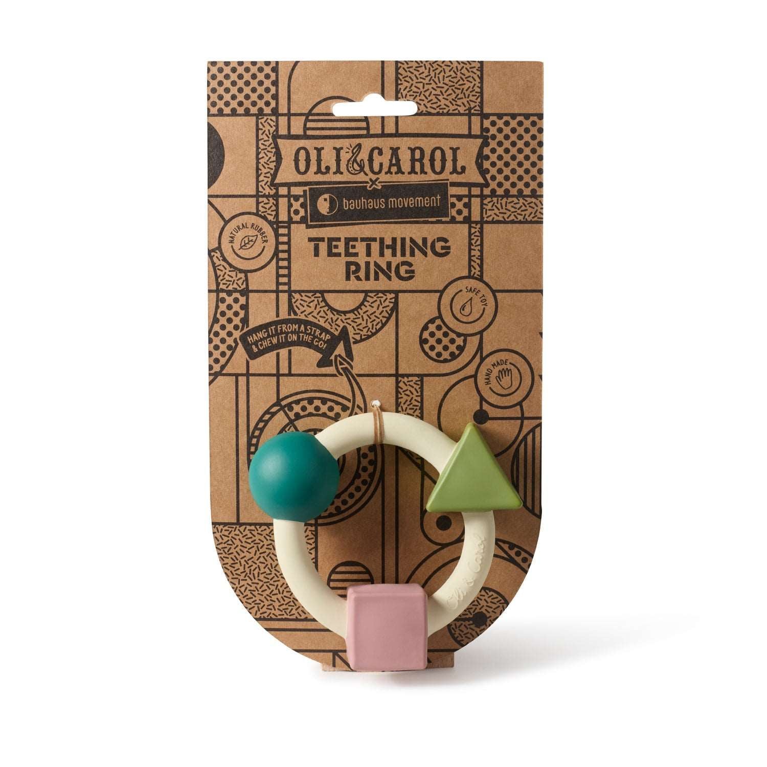 Oli & Carol Shapes Teething Ring Soft Colors Baby - L_RING_SOFT